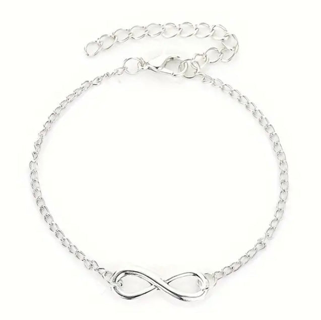 Infinity Charm Adjustable Bracelet | Silver & Gold