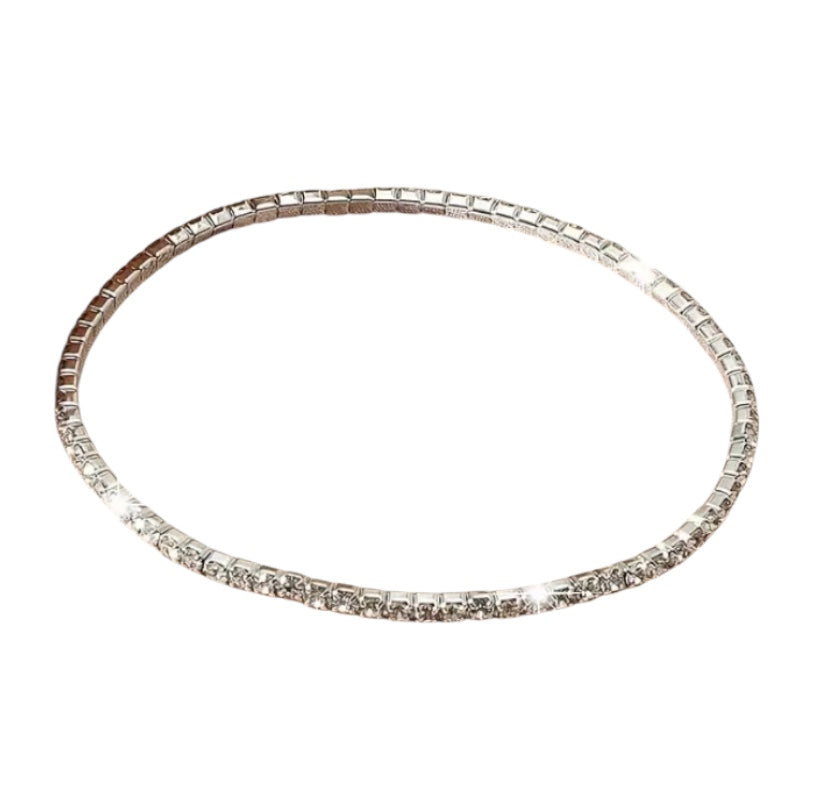 Luxury Rhinestone Women’s Tennis Bracelet | Silver