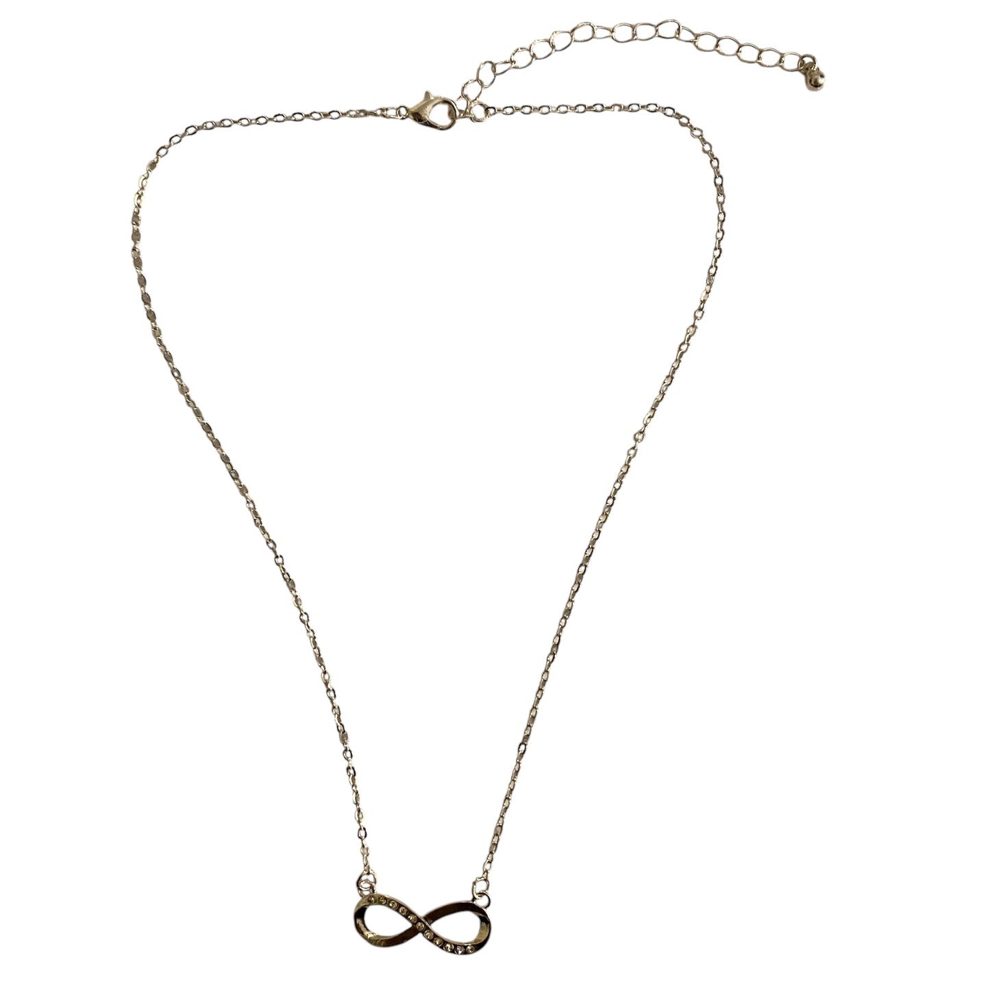 Sparkling Infinity Sign Adjustable Necklace | Silver & Gold