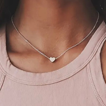 Women’s Heart Shaped Adjustable Necklace | Silver & Gold