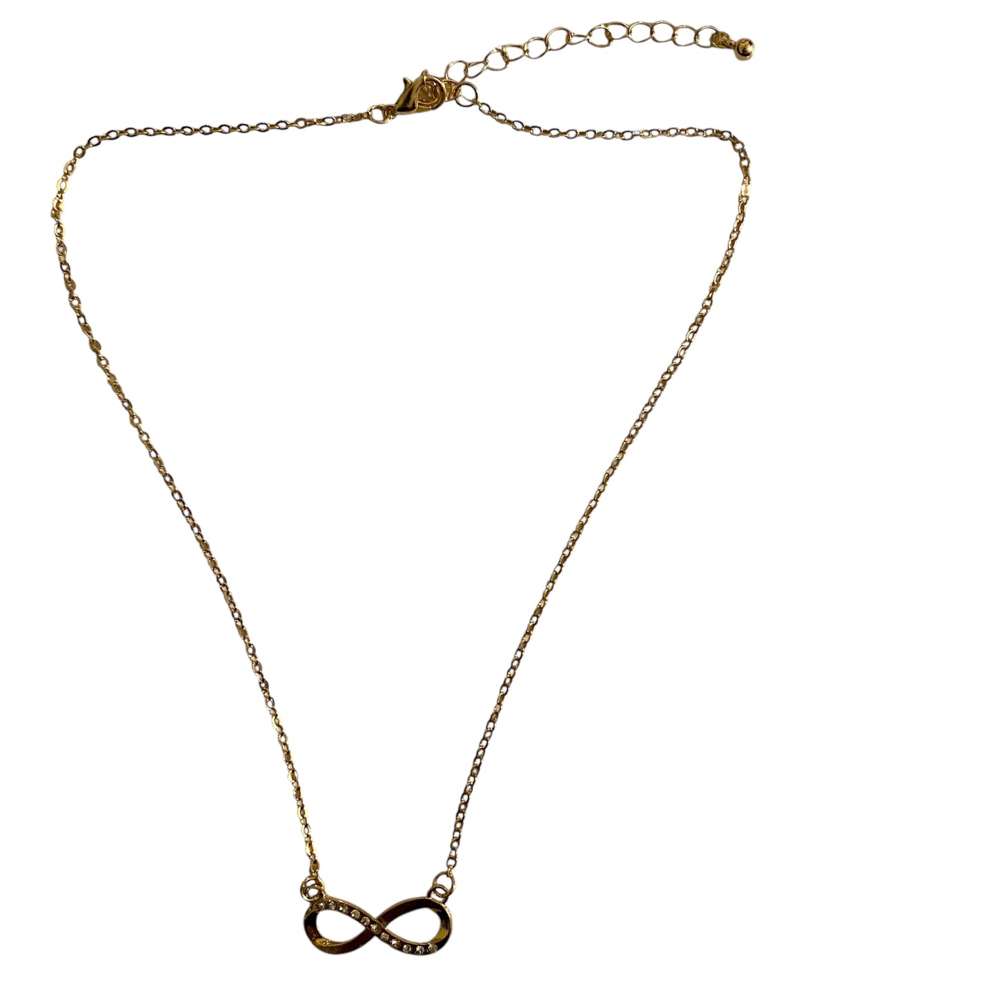 Sparkling Infinity Sign Adjustable Necklace | Silver & Gold